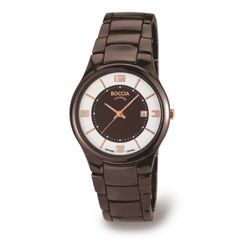 BOCCIA Reddish-Brown Ceramic Titanium Watch - 3196-06 BOCCIA Reddish-Brown Ceramic Titanium Watch - 3196-06